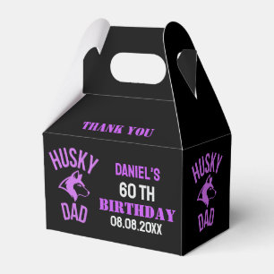 Caja Para Regalos Husky Dad, cumpleaños de papá perro