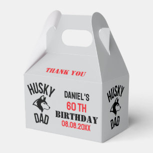 Caja Para Regalos Husky Dad, cumpleaños de papá perro