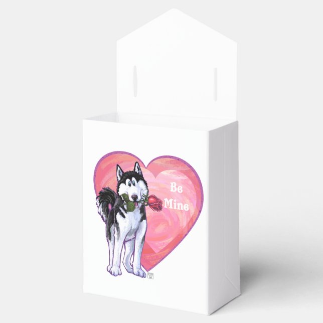 Caja Para Regalos Husky El día de San Valentín (Abierto)