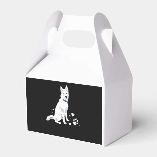 Caja Para Regalos Husky Siberian Husky Sweet White Snow Dog (Front Side)