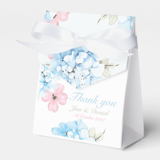 Caja Para Regalos Hydrangeas Flor de Pascua (Front Side)