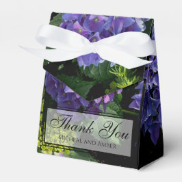 Caja Para Regalos Hydrangeas jardín floral azul púrpura