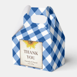 Caja Para Regalos I Do BBQ Blue Gingham Favorito Box