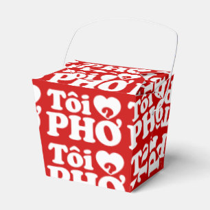 Caja Para Regalos I Heart (Love) Pho (Tôi + PHỞ) Idioma Vietnamita