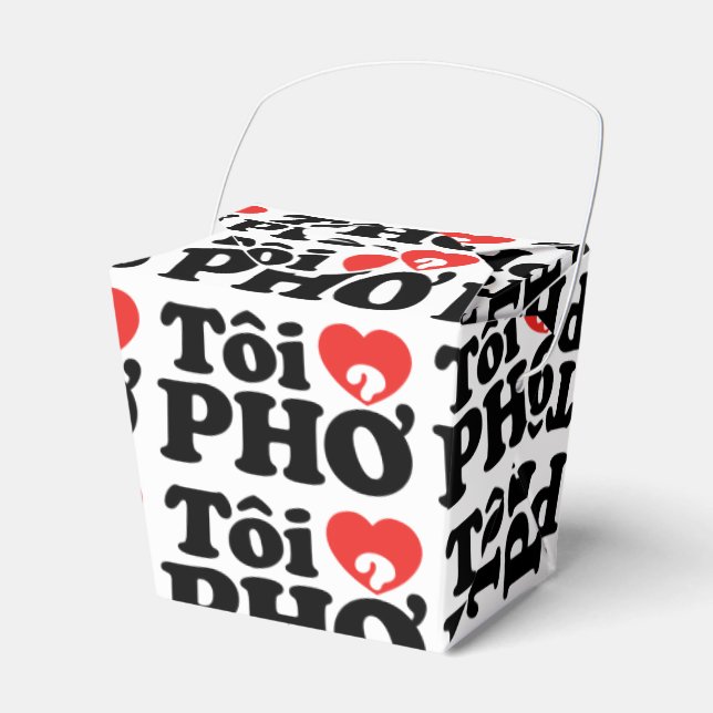 Caja Para Regalos I Heart (Love) Pho (Tôi + PHỞ) Idioma Vietnamita (Front Side)