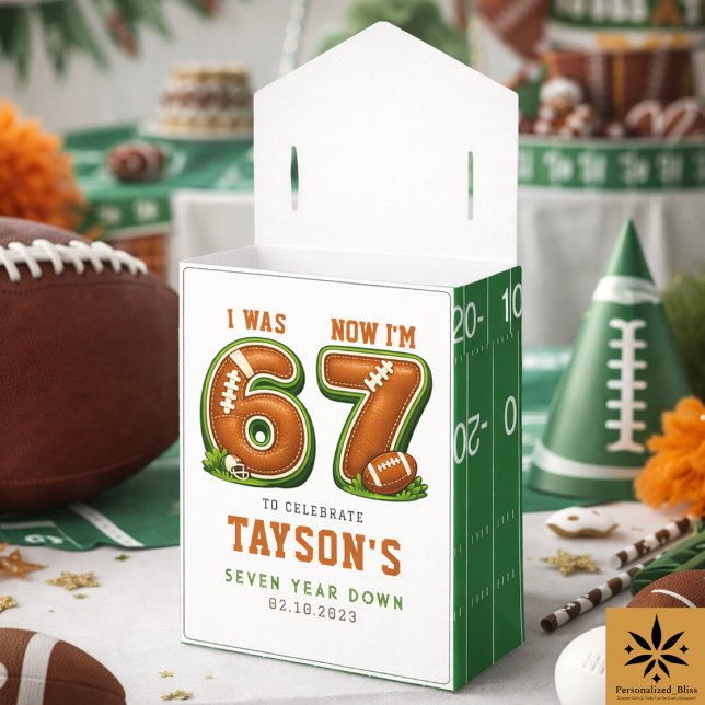 Caja Para Regalos I Was 6, Now I’m 7 – Football America 7th Birthday (I Was 6, Now I’m 7 – Football America 7th Birthday Favor Boxes
)