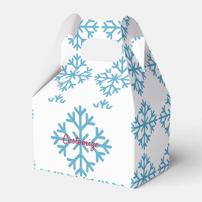 Caja Para Regalos Icy Blue Snowflake Thunder_Cove (Front Side)