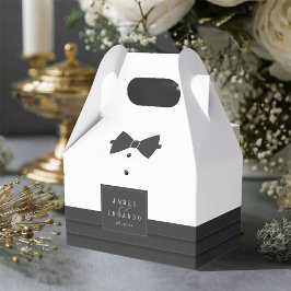 Caja Para Regalos ID1090 del Boda de corbata negro a medida