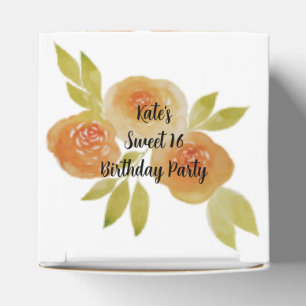 Caja Para Regalos illusima Acuarela Rosas Albaricoque Sweet 16