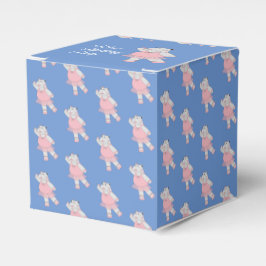 Caja Para Regalos illusima Ballet Hippo Pattern Blue Birday Party