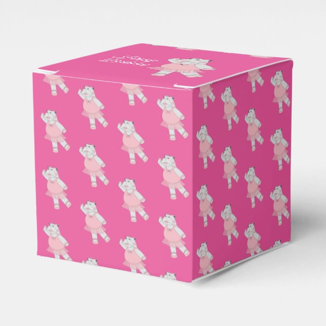 Caja Para Regalos illusima Ballet Hippo Pink Birday Gift Box/ (Costado Anverso)