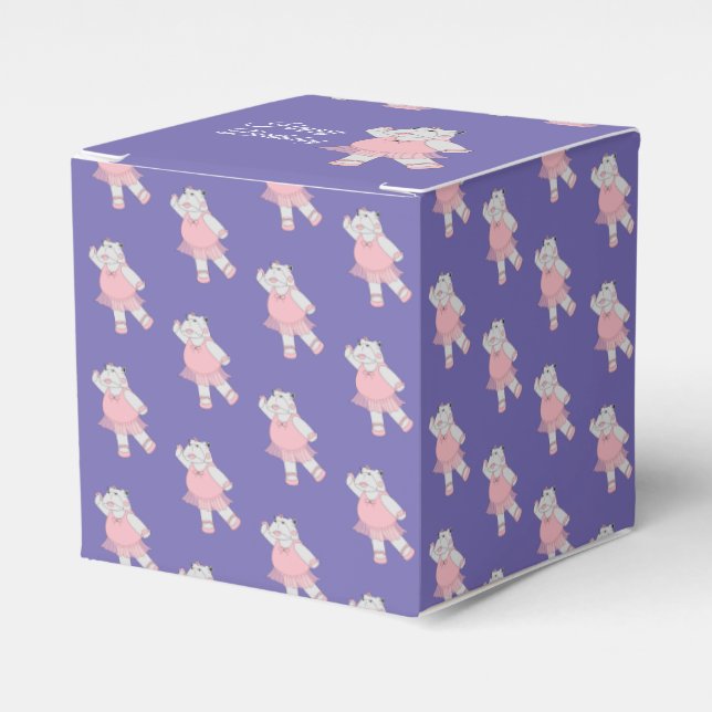 Caja Para Regalos illusima Ballet Hippo Purple Birthday Gift Box/ (Costado Anverso)