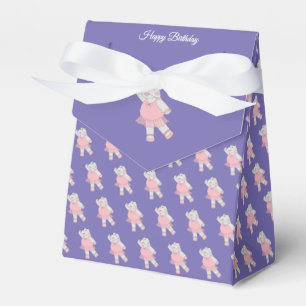Caja Para Regalos illusima Ballet Hippo Purple Birthday Gift Box/