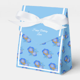 Caja Para Regalos illusima Blue Golden Rosa Blue Birday Gift/