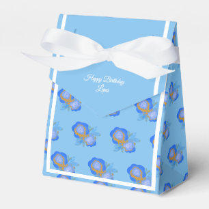 Caja Para Regalos illusima Blue Golden Rosa Blue Birday Gift/