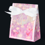 Caja Para Regalos illusima Pink Wild Flower Watercolor B'day Gift/<br><div class="desc">illusima Cinta blanca Púrpura Flores salvajes Color de agua Patrón de fiesta de cumpleaños Caja de regalo/ Favor Box. Perfecto para una fiesta de cumpleaños temática infantil.</div>