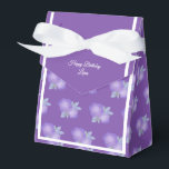 Caja Para Regalos illusima Purple Rosas Blue Birday Gift/<br><div class="desc">illusima Cinta blanca Rosas púrpura  Blue Birthday Party Gift Box/ Favor Box. Perfecto para una fiesta de cumpleaños temática infantil.</div>