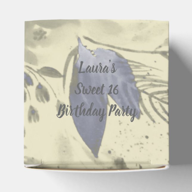 Caja Para Regalos illusima Rosas en acuarela Dulces 16 (Parte superior)