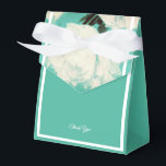 Caja Para Regalos illusima White Peony Flowers Gracias<br><div class="desc">illusima Cinta Blanca Peonies Flores Flores Turquesa Gracias Casilla Regalo/ Favor Box.</div>