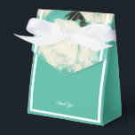Caja Para Regalos illusima White Peony Flowers Gracias<br><div class="desc">illusima Cinta Blanca Peonies Flores Flores Turquesa Gracias Casilla Regalo/ Favor Box.</div>