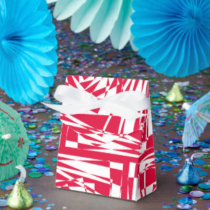 Caja Para Regalos Ilusión abstracta roja blanca