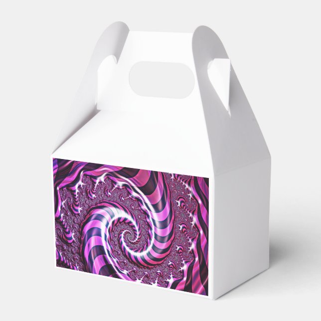 Caja Para Regalos Ilusión espiral rosa y negra (Front Side)