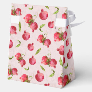 Caja Para Regalos Ilustración Botánica de Granada Dibujada a Mano