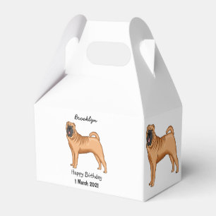 Caja Para Regalos Ilustracion chino de personalizado de perro Shar-P
