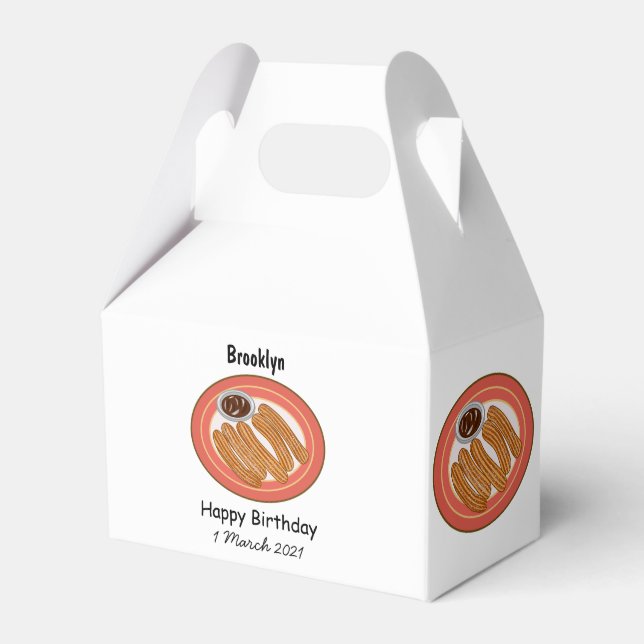 Caja Para Regalos Ilustracion Churro personalizado (Front Side)