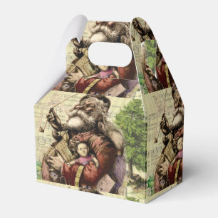 Caja Para Regalos Ilustracion clásico Merry Santa Claus Tree