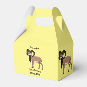 Caja Para Regalos Ilustracion de cabra de Mouflon