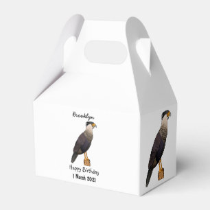 Caja Para Regalos Ilustración de caricatura de ave caracara crestada