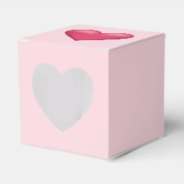 Caja Para Regalos Ilustración de Corazón Rosa sobre Fondo de Color R
