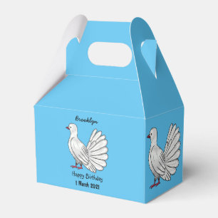 Caja Para Regalos Ilustración de dibujos animados de paloma fantail