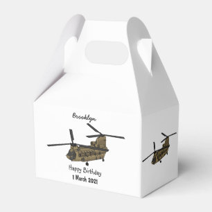 Caja Para Regalos Ilustracion de helicópteros militares de Chinook