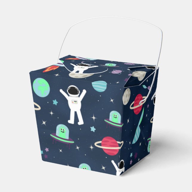 Caja Para Regalos Ilustracion de patrón de espacio (Front Side)