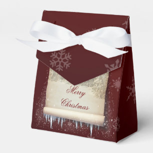 Caja Para Regalos Ilustracion de pergamino navideño