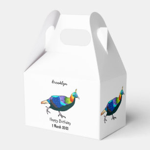 Caja Para Regalos Ilustracion de personalizado de aves monales del H