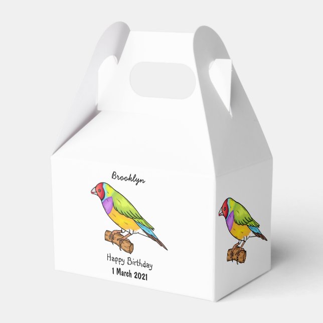 Caja Para Regalos Ilustracion de personalizado de aves silvestres de (Front Side)