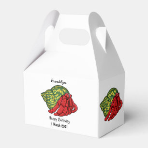 Caja Para Regalos Ilustracion de personalizado de cangrejo ermitaño
