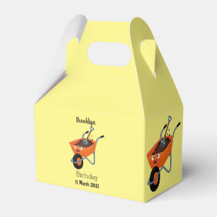Caja Para Regalos Ilustracion de personalizado de carretilla naranja