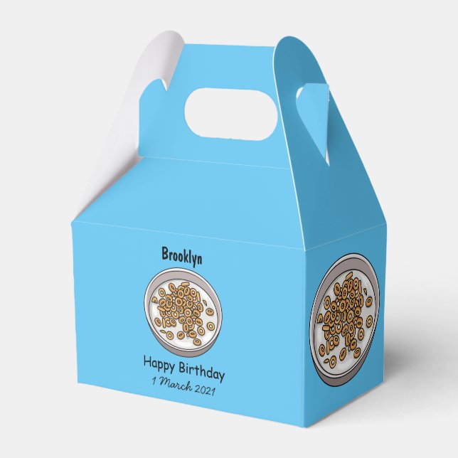 Caja Para Regalos Ilustracion de personalizado de cereales (Front Side)
