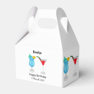 Caja Para Regalos Ilustracion de personalizado de cócteles