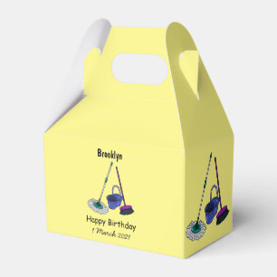 Caja Para Regalos Ilustracion de personalizado de escobas y mopas