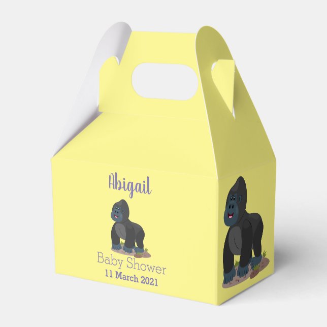 Caja Para Regalos Ilustracion de personalizado de gorila grande y fe (Front Side)