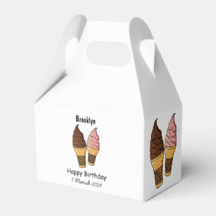 Caja Para Regalos Ilustracion de personalizado de helado de cono