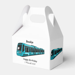 Caja Para Regalos Ilustracion de personalizado de locomotora eléctri
