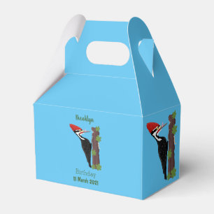 Caja Para Regalos Ilustracion de personalizado de pájaros carpinter