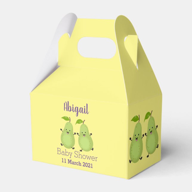 Caja Para Regalos Ilustracion de personalizado de par de pera cúpula (Front Side)