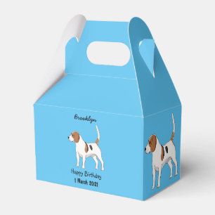 Caja Para Regalos Ilustracion de personalizado de perro Beagle